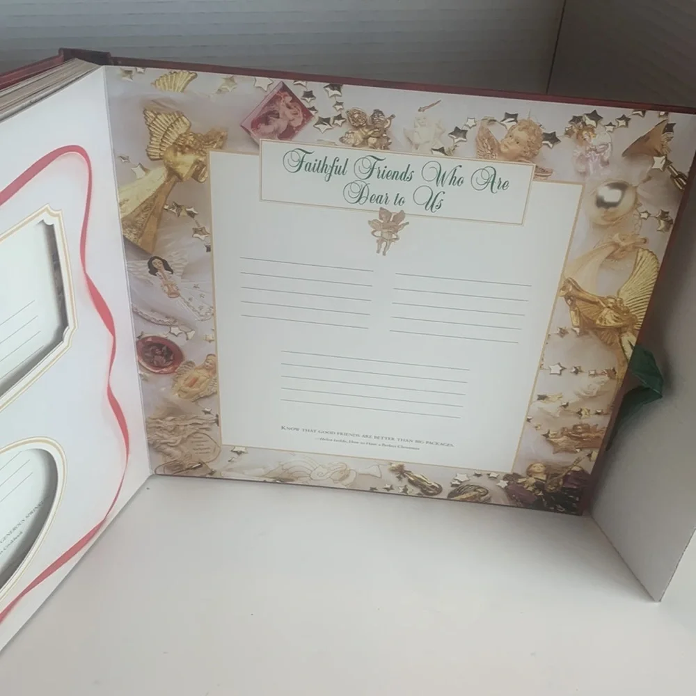 Vintage Christmas Memories Picture Perfect Holiday Photo Album Ribbon Closure